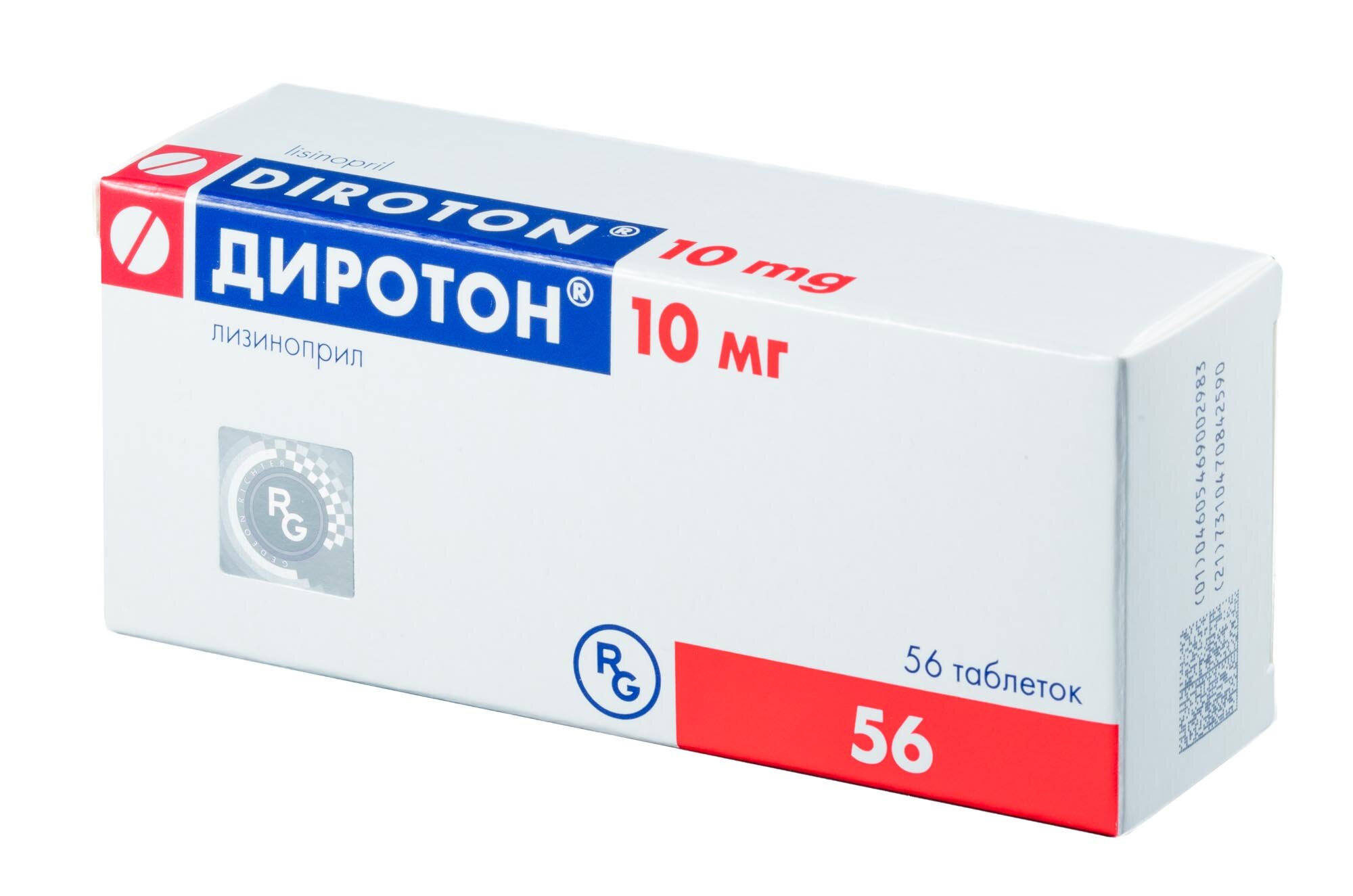 Диротон таб., 10 мг, 56 шт.