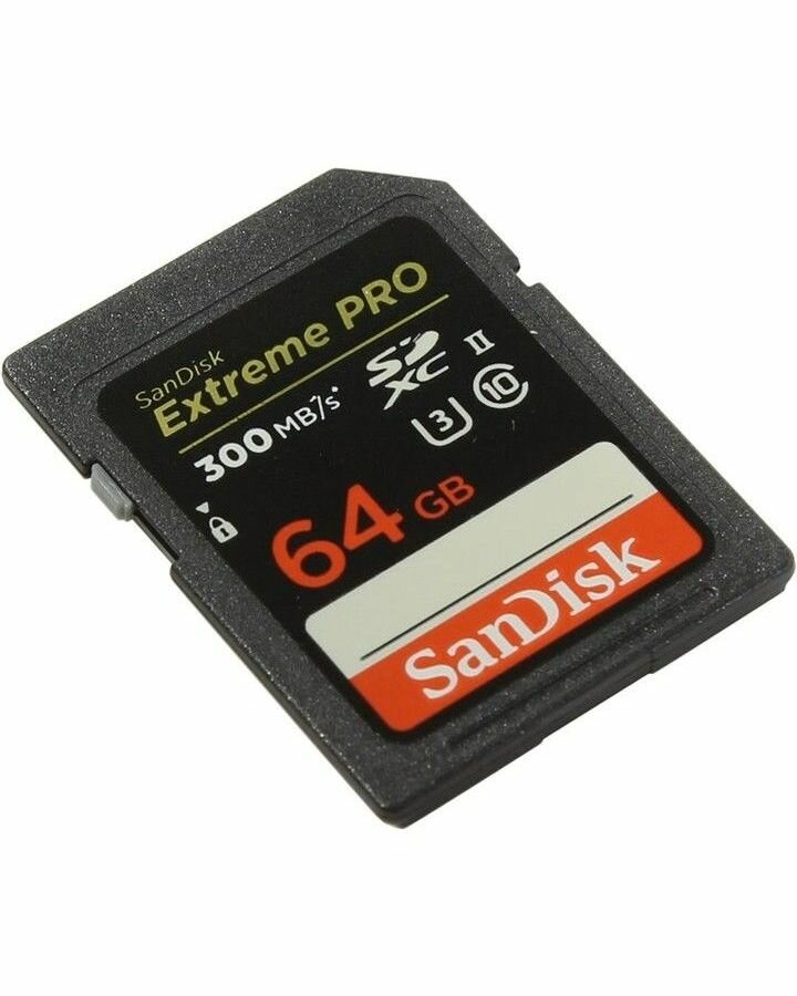 Карта памяти SanDisk Extreme Pro SDXC 64GB - 300/MB/s UHS-II