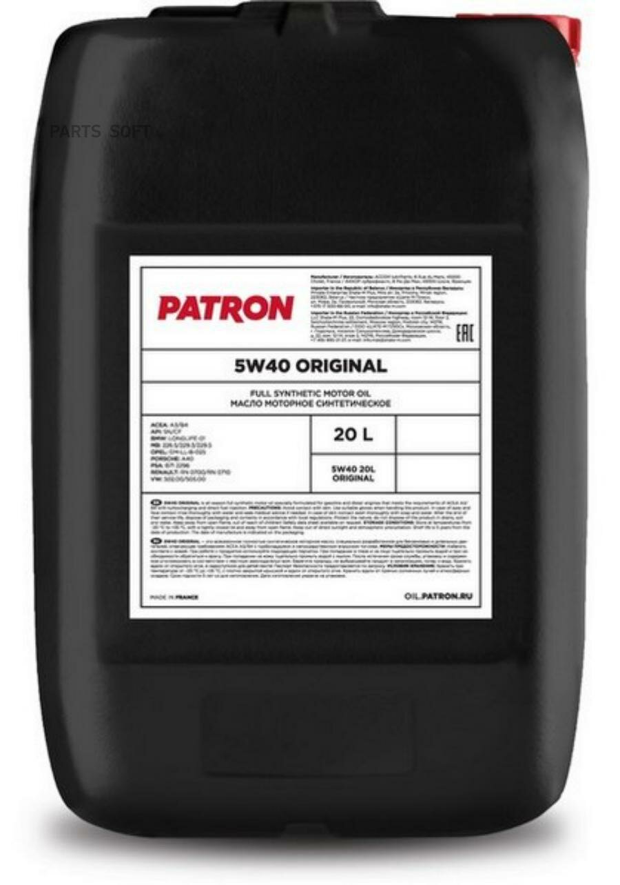 PATRON 5W4020LORIGINAL Масло моторное синтетическое