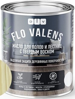 Масло с Твердым Воском для Полов и Лестниц DIV Flo Valens 5л Темный Орех BL-0029, Шелковисто-Матовое для Всех Видов Древесины.