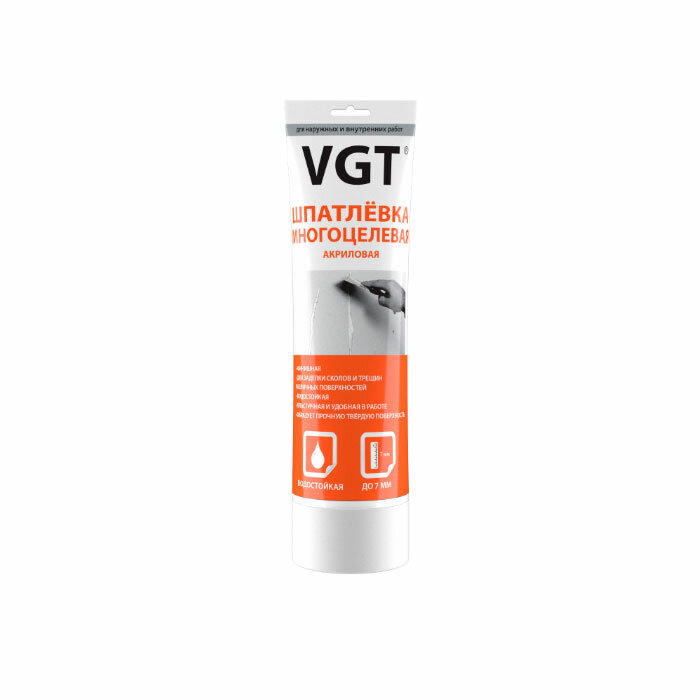 Шпатлевка VGT акриловая многоцелевая для наружных и внутренних работ