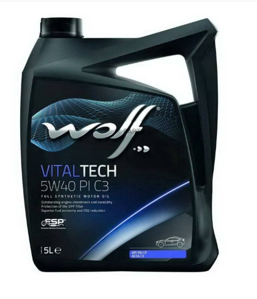 WOLF OIL 8303012 Масо 5L WOLF VITALTECH 5W40 PI C3 BMW LL-04 GMdexos2 MB 229.31 VW505.