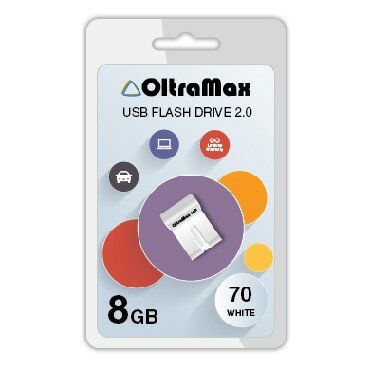 USB flash накопитель OltraMax 70 8GB White