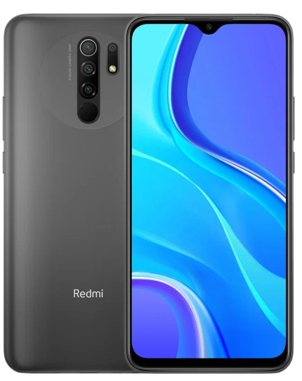 Смартфон Xiaomi Redmi 9 4/128 ГБ CN, Dual nano SIM, серый карбон