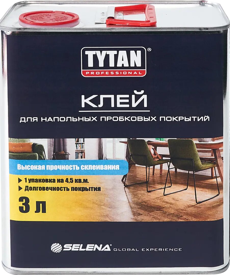 фото Клей контактный для напольных пробковых покрытий Tytan 3 л