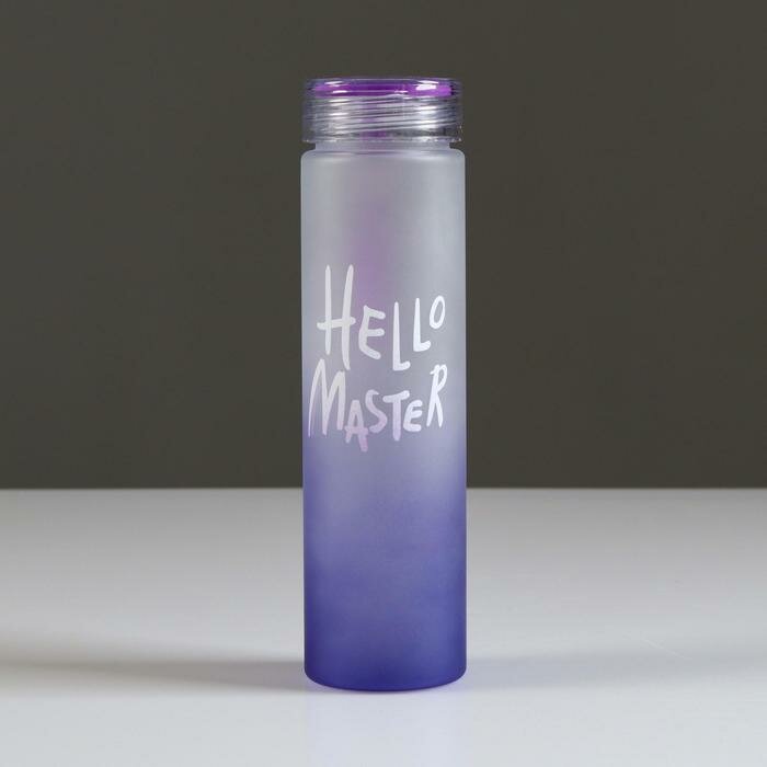 Радуга Бутылка для воды "Hello Master", 500 мл, 22 х 6 см, микс