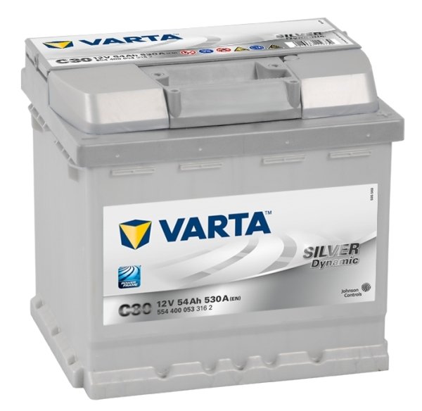 Аккумулятор VARTA C30 Silver Dynamic 554 400 053 обратная полярность 54 Ач
