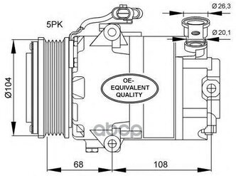 Компрессор Op Astra G,Corsa C,Zafira A,Meriva A NRF арт. 32082