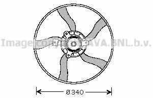 Вентилятор радиатора Citroen Xsara Picasso 99>11 AVA COOLING SYSTEMS CN7532