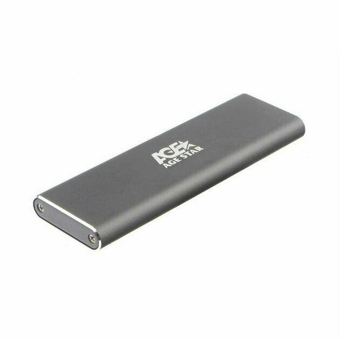 Внешний корпус AgeStar 31UBNV1C (GRAY), M.2 NVME (M-key), USB 3.1 Type-C, алюминий, серый, (672837) {50}