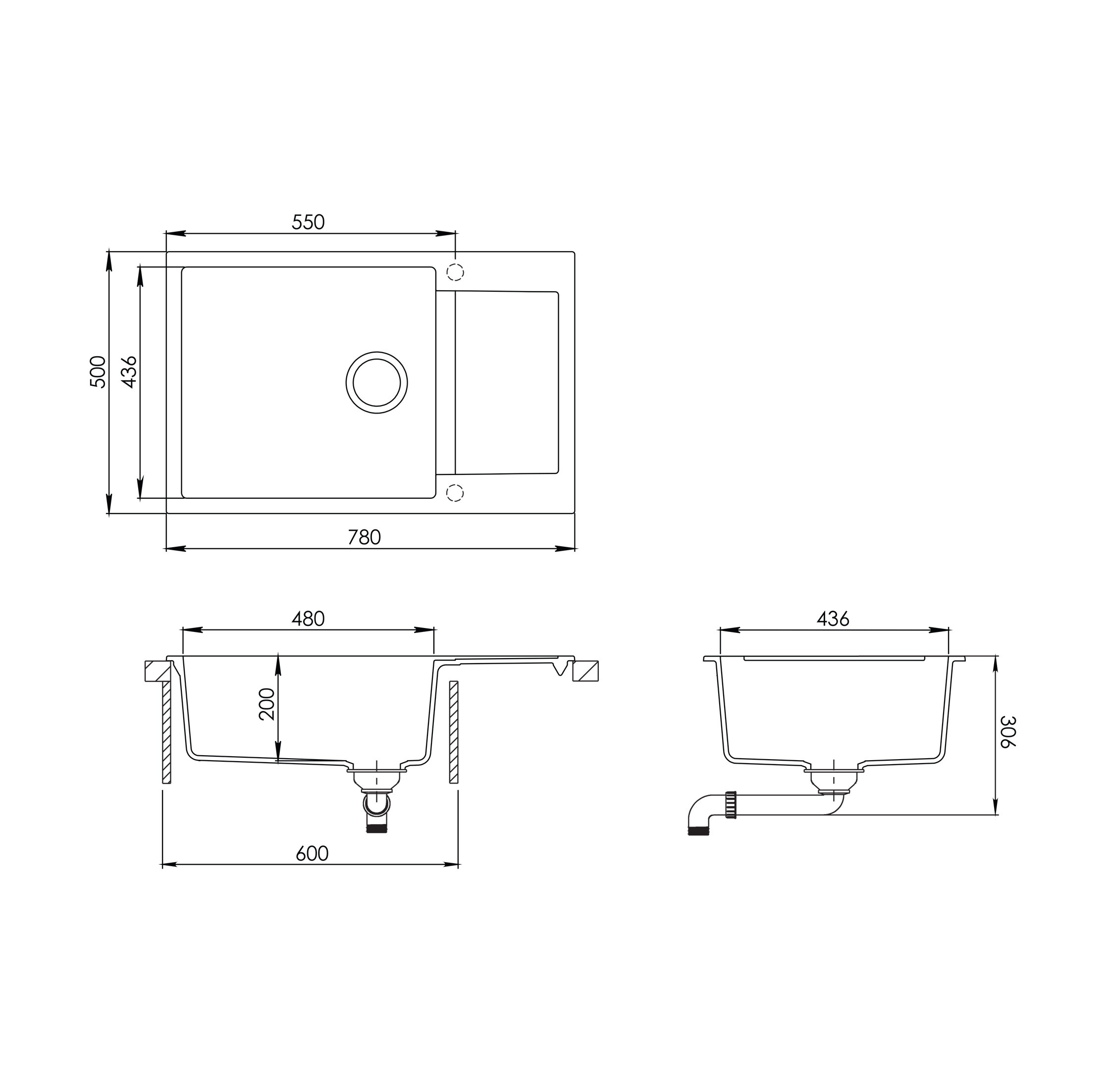 Мойка AquaSanita Tesa plus SQT 105 111 AW silica - фотография № 2