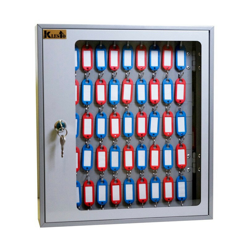 Шкаф для ключей Klesto SKB-102 на 102 ключа, металл/стекло, серый - фотография № 1