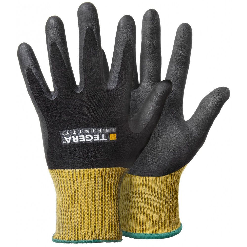 TEGERA Нитриловые рабочие перчатки для защиты от механических рисков, сухой захват 8800-10