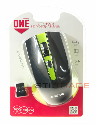 Беспроводная мышь SmartBuy SBM-352AG-GK Green-Black