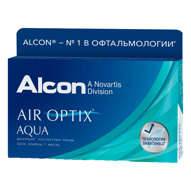 Контактные линзы Air Optix Aqua на месяц, -3.25 3шт.