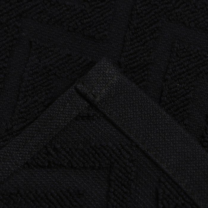 Полотенце махровое LoveLife Zig-Zag, 30х60 см, цвет чёрный, 100% хл, 450 гр/м2 - фотография № 4