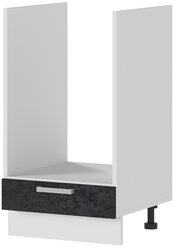 Кухонный модуль напольный, без столешницы, под духовой шкаф, Бетоны, ШНД 450 Белый / Бетон графит, ниша 418х600