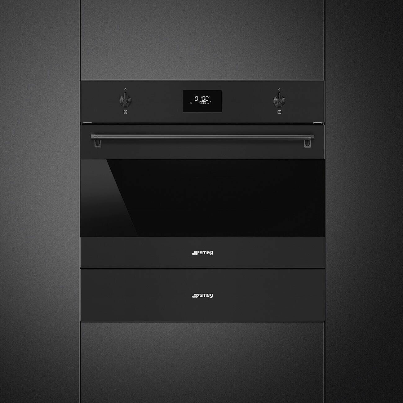 Шкаф для подогрева посуды Smeg CPR315N черный - фотография № 2