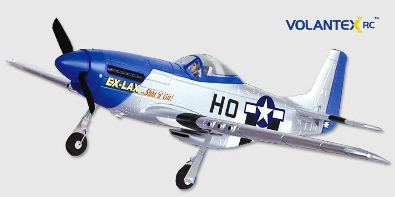 Самолет Volantex 768-1 Mustang RTF VolantexRC TW768-1-BL