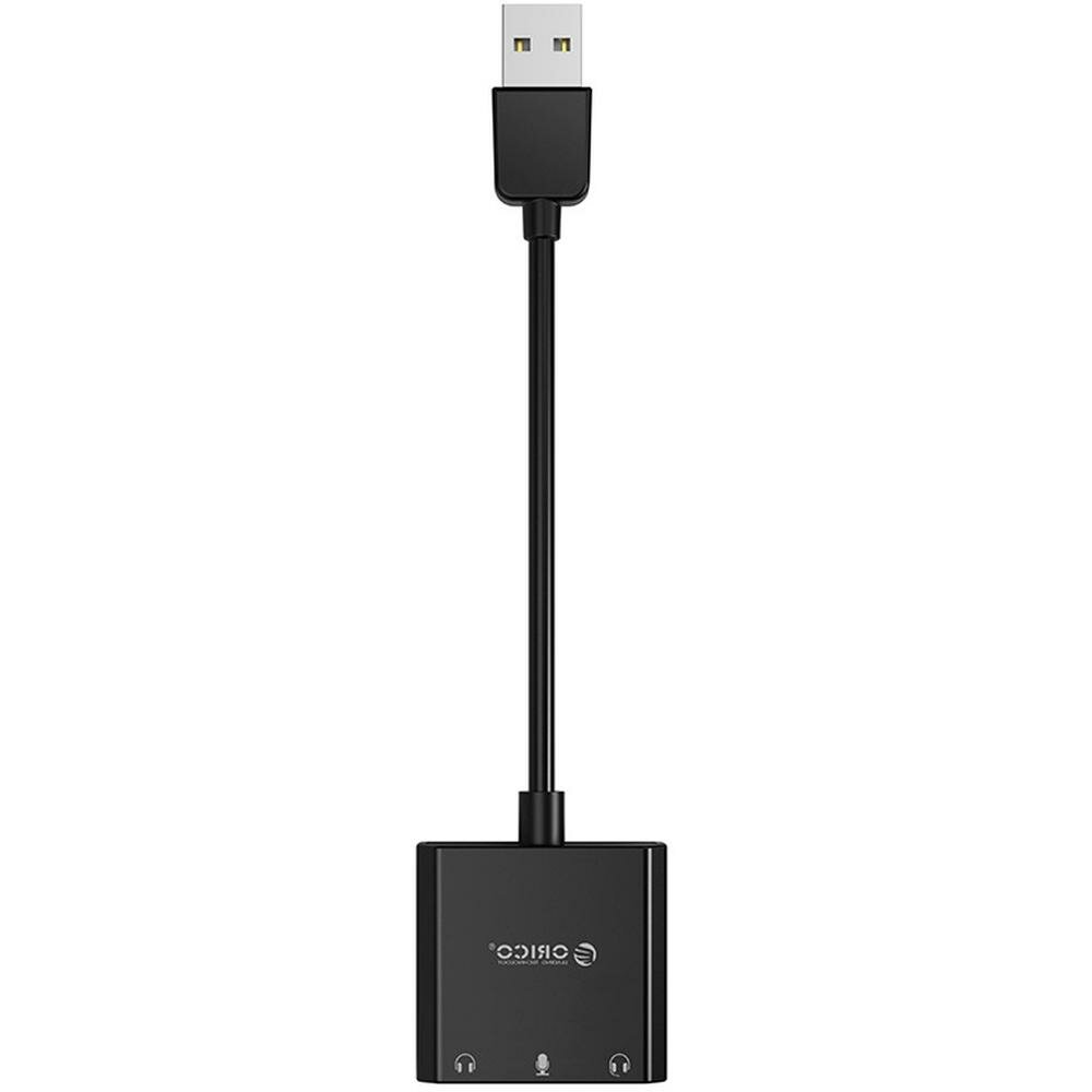 Переходник USB2.0 - Audio/Mic 2x3.5 мм Jack (f) Orico ( SKT3-BK )