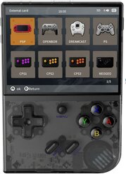 Портативная игровая приставка Anbernic RG35XX Plus 64 Гб (5000 в 1) + 5000 встроенных игр Прозрачный Черный (Transparent Black)