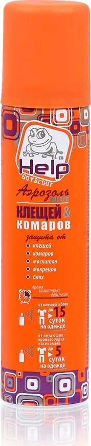 Аэрозоль Help от клещей и комаров репеллентный 75 мл