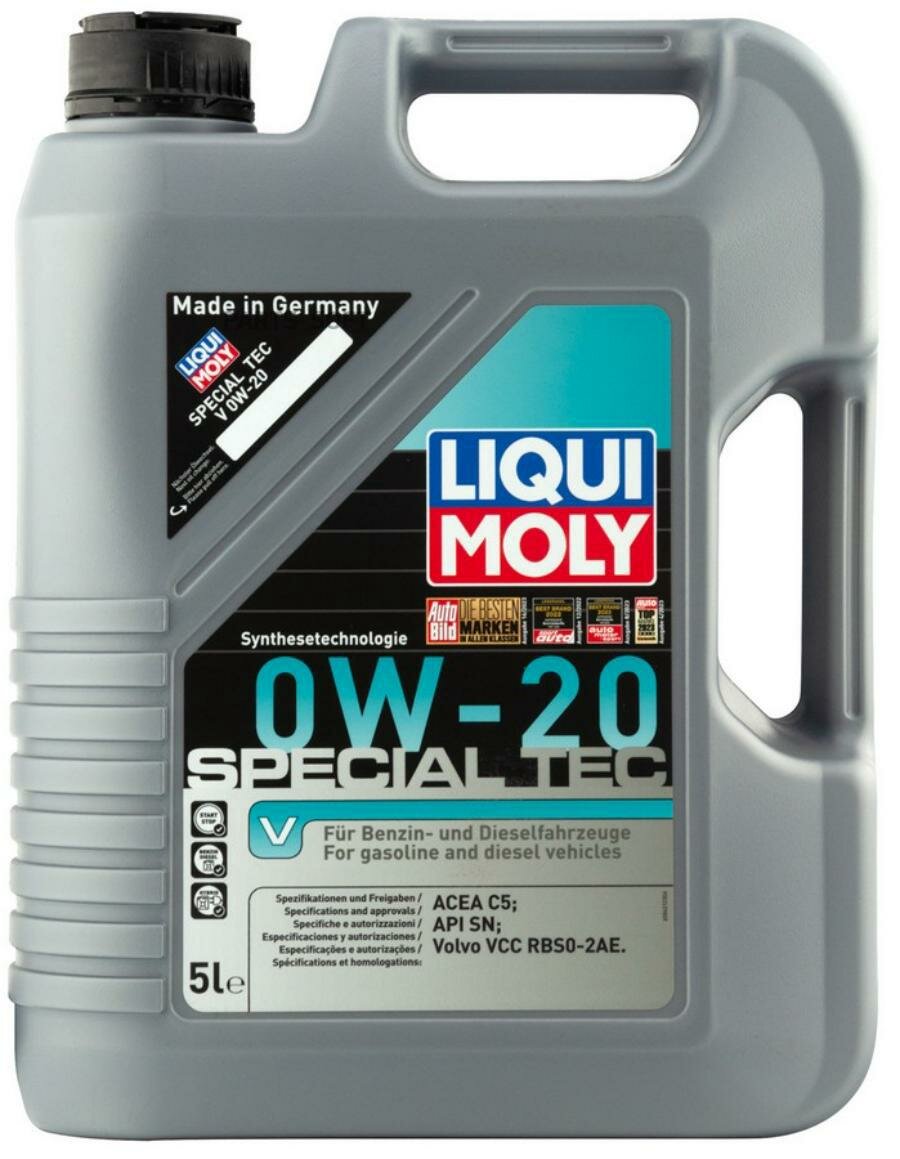 LIQUI MOLY 20632 масло моторное Special Tec V 0W-20 C5 (5L)