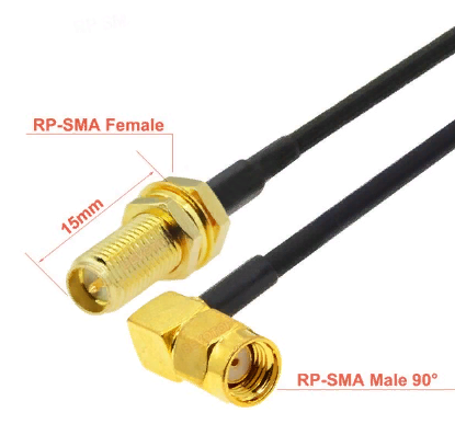 фото SMA кабель-удлинитель RG174 (тип E) 2 м