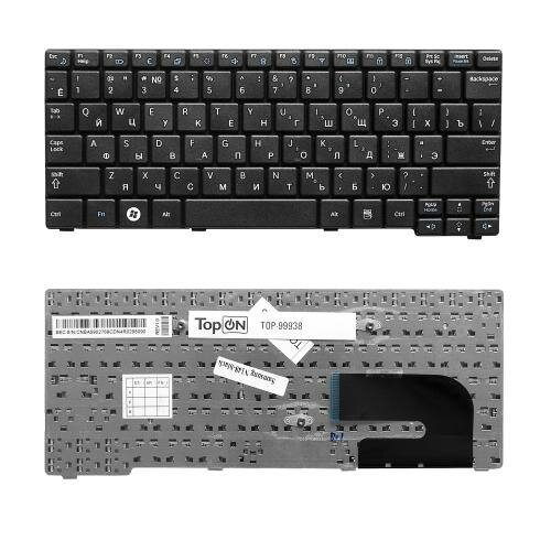 Клавиатура для ноутбука Samsung N102 N128 N140 N148 Series. Плоский Enter. Черная без рамки. PN: BA59-02686D.