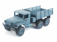 Радиоуправляемая машина MN MODEL военный грузовик (серый) 6WD 2.4G 1:16 RTR - MN-77G