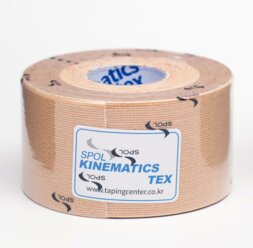 Кинезио тейп Spol Tape корейский, 3.75 см x 5 м, бежевый