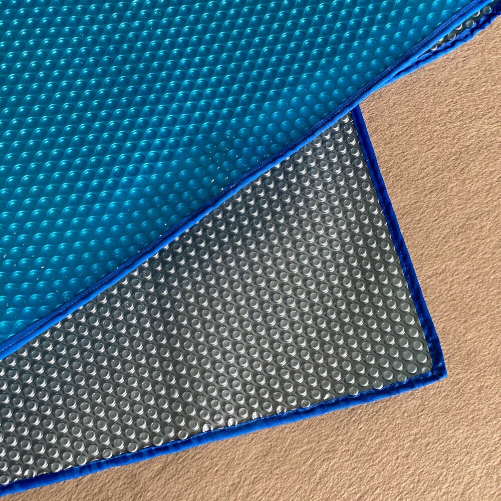 Солярное плавающее покрывало Reexo Silver, цвет серебристый/голубой, 400 мкр, ширина 4 м (с окантовкой), площадью до 10 м2, цена - за 1 м2 - фотография № 5