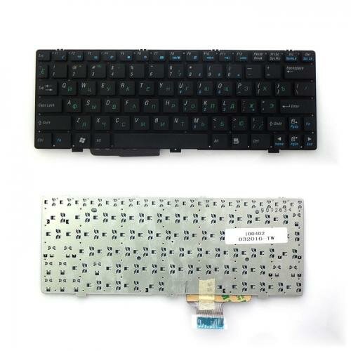 Клавиатура для ноутбука Asus Eee PC 1004DN Series. Плоский Enter. Черная без рамки. PN: NSK-UDU01