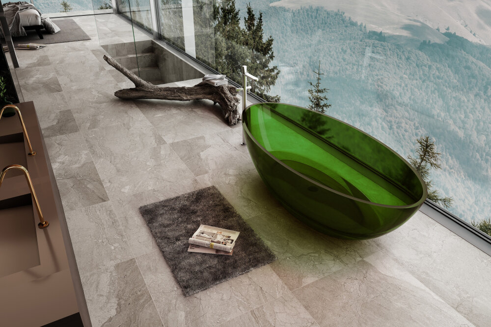 Ванна Abber Kristall прозрачная зеленая - фото №4