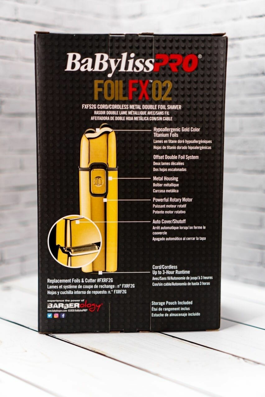 Электробритва BABYLISS PRO FoilFX 02 GOLD, 2 головки - фотография № 8