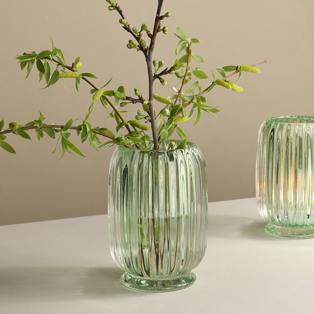 EDG Стеклянная ваза Rozemari 12 см нежно-зеленая 10585675