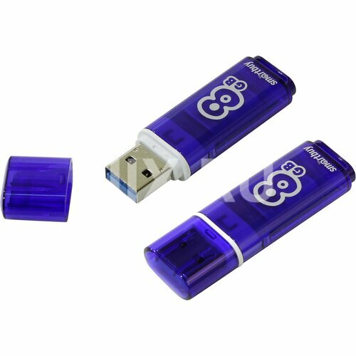 Флеш-накопитель Smartbuy Glossy series USB 3.0/3.1 Dark Blue 8Gb