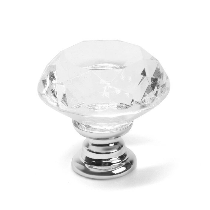 фото Ручка кнопка CAPPIO PK113, D=30 мм, пластик, цвет хром, 9905923