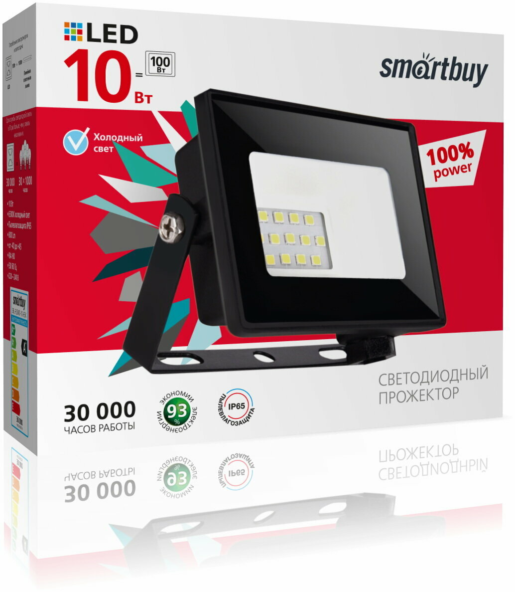 фото Светодиодный (LED) прожектор FL SMD Smartbuy-10W/6500K/IP65