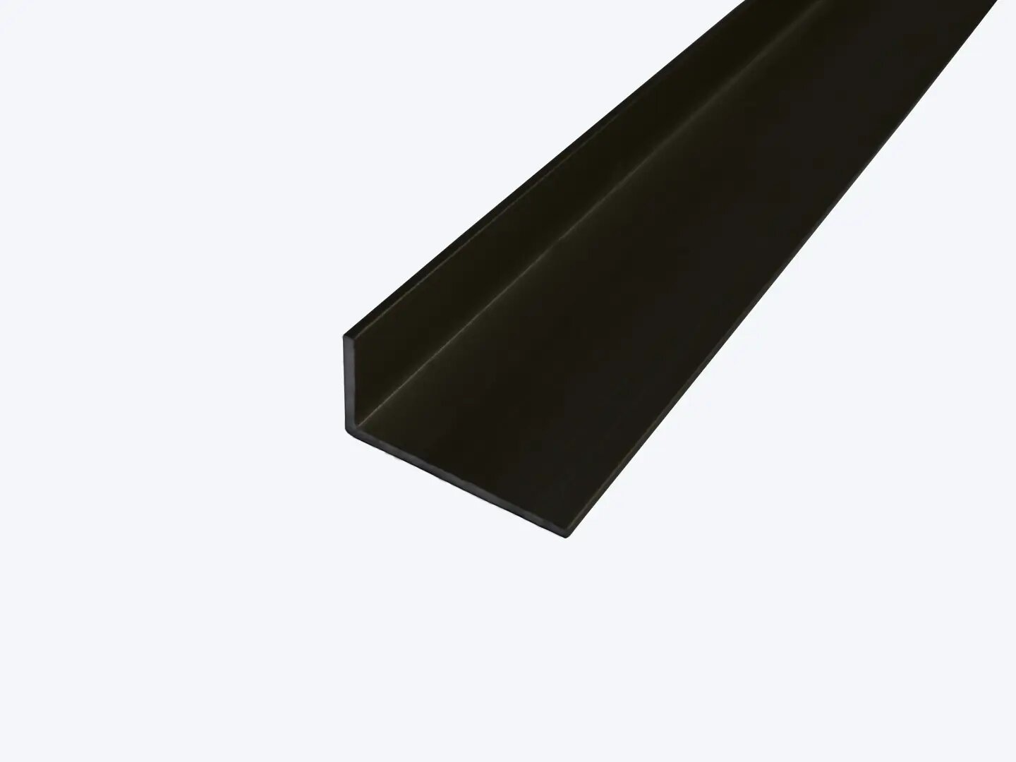 L-профиль с неравными сторонами 40x20x2x2700 мм, алюминий, цвет черный