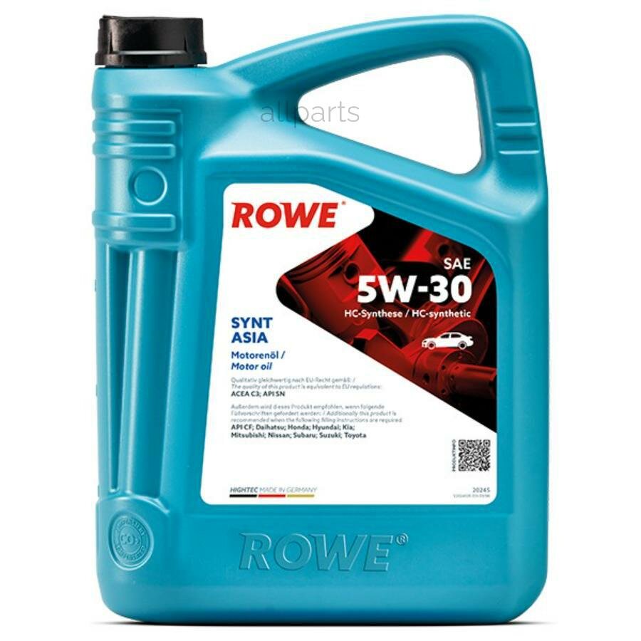 ROWE 20245-0050-99 Масло моторное ROWE HIGHTEC SYNT ASIA SAE 5W-30 5л.