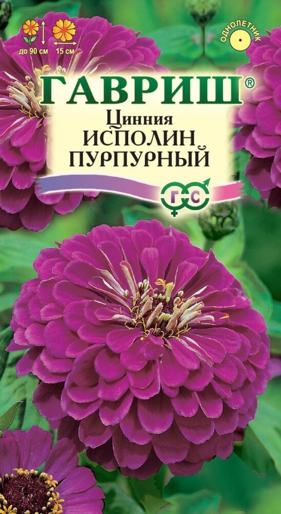 Цинния Исполин Пурпурный 03г Одн 90см (Гавриш)