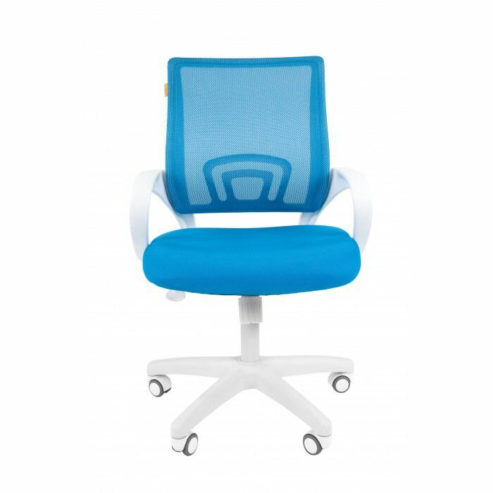 Кресло Chairman 696 белый пластик TW голубой
