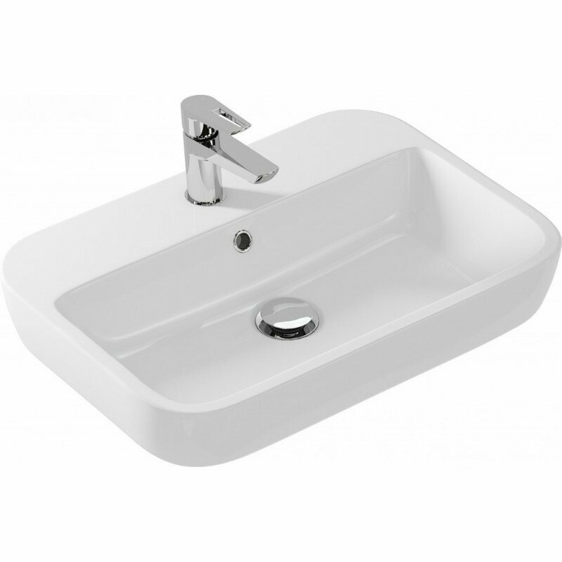 Раковина для ванной Cersanit CASPIA 60 SQUARE 1 отв., прямоуг., белый (S-UM-CAS60/1-S-w)