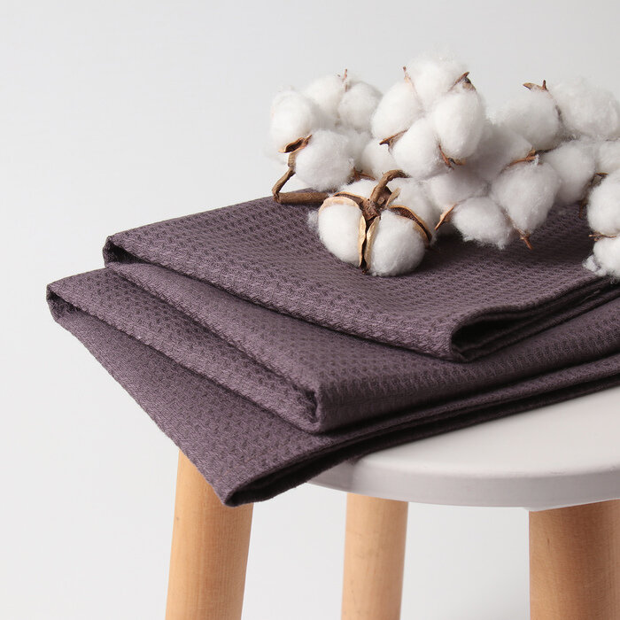 фото Этель Полотенце Этель, цв. капучино, 80х147 см, 60% лён, 40% хл, 245 г/м2