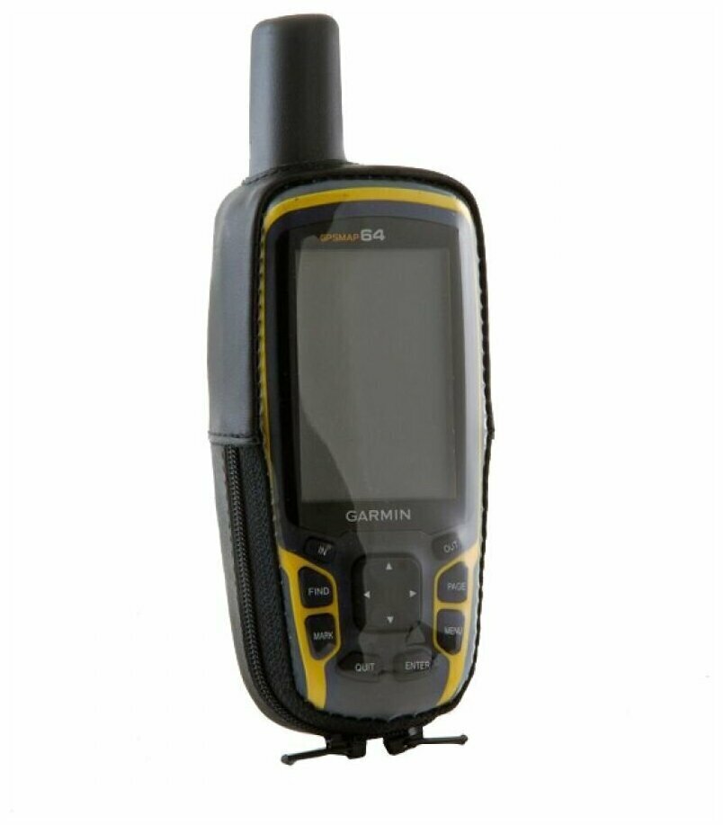 Garmin GPSMAP 64 / 62 чехол натуральная кожа зажим с окном для зарядки (02-112)