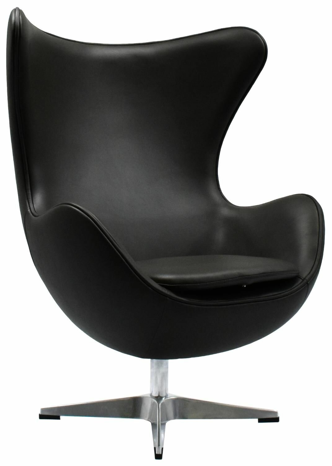 Кресло BRADEXHOME EGG CHAIR Черный (прессованная кожа)