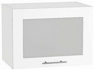 Настенный модуль для кухни Шкаф верхний горизонтальный остекленный Валерия-М 358*500*318 Белый глянец / Белый
