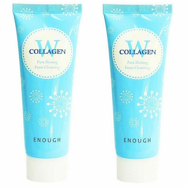 Enough Пенка для умывания с морским коллагеном w collagen pure shining foam cleansing, 100 мл, 2 шт