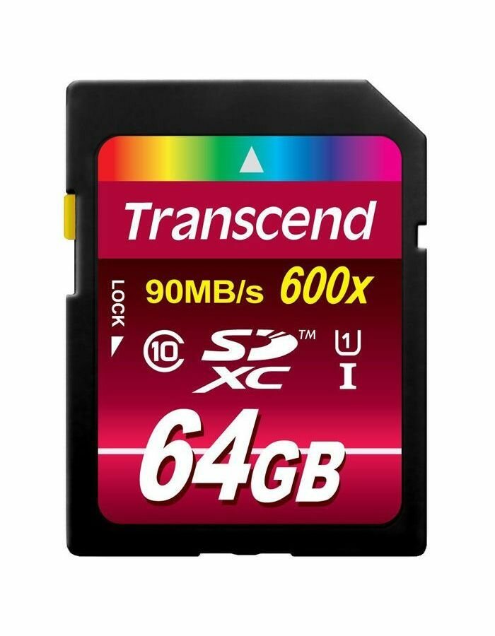 Карта памяти Transcend SDXC UHS-I Card 64GB Class10, 600X